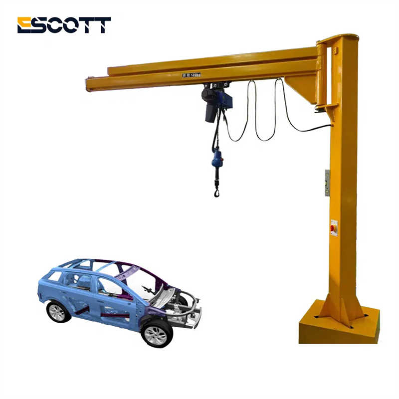 2 Ton Heavy-Duty Floor-Standing Jib Crane for Industrial Use