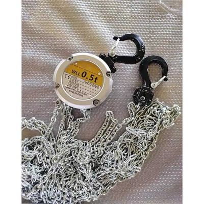 1100lbs Portable Aluminum Alloy Hand Chain Hoist for Tight Spaces