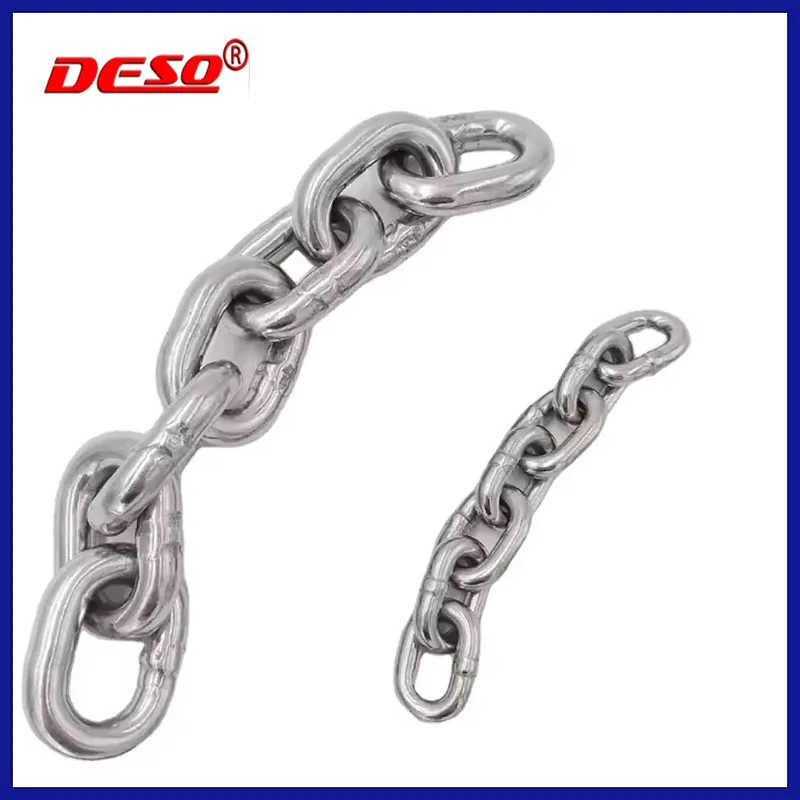 DIN766 DIN763 DIN5685 Galvanized Iron or Stainless Steel Welded Link Chain