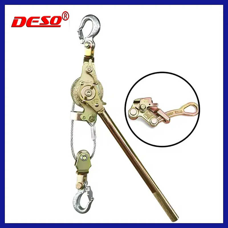 Ratchet Wire Rope Hand Power Puller Comealong Manual Cable Tensioning Tool
