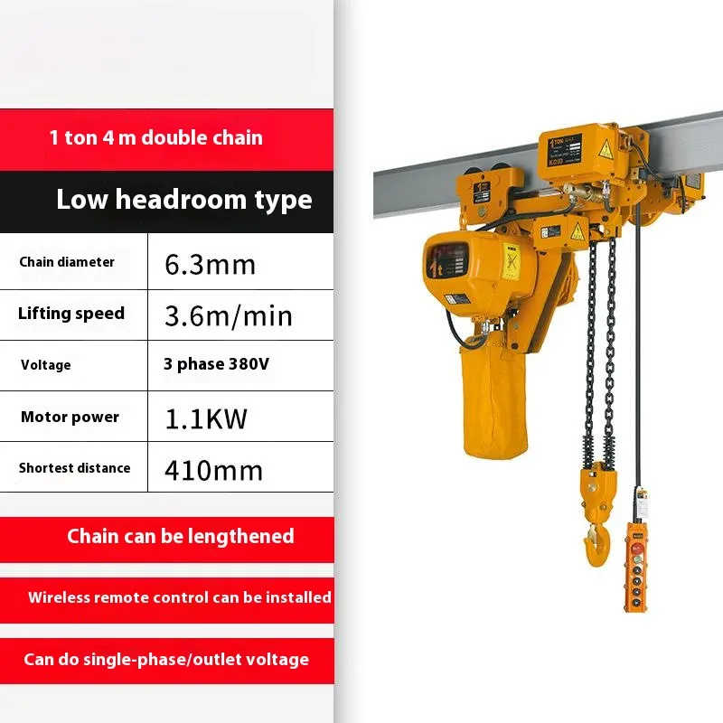 Electric Chain Hoist and Motorized Trolley System, Ready to Install