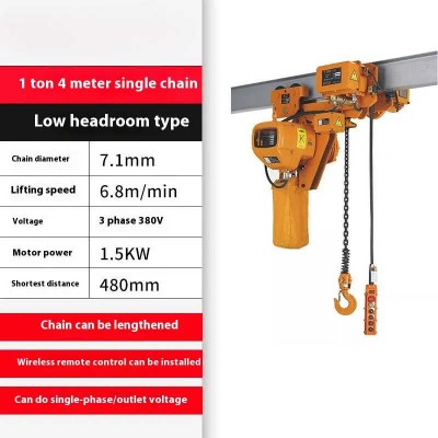 1 Ton to 10 Ton Electric Chain Hoist Features High Performance Motor