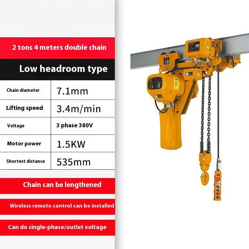 Electric Chain Hoist and Motorized Trolley System, Ready to Install