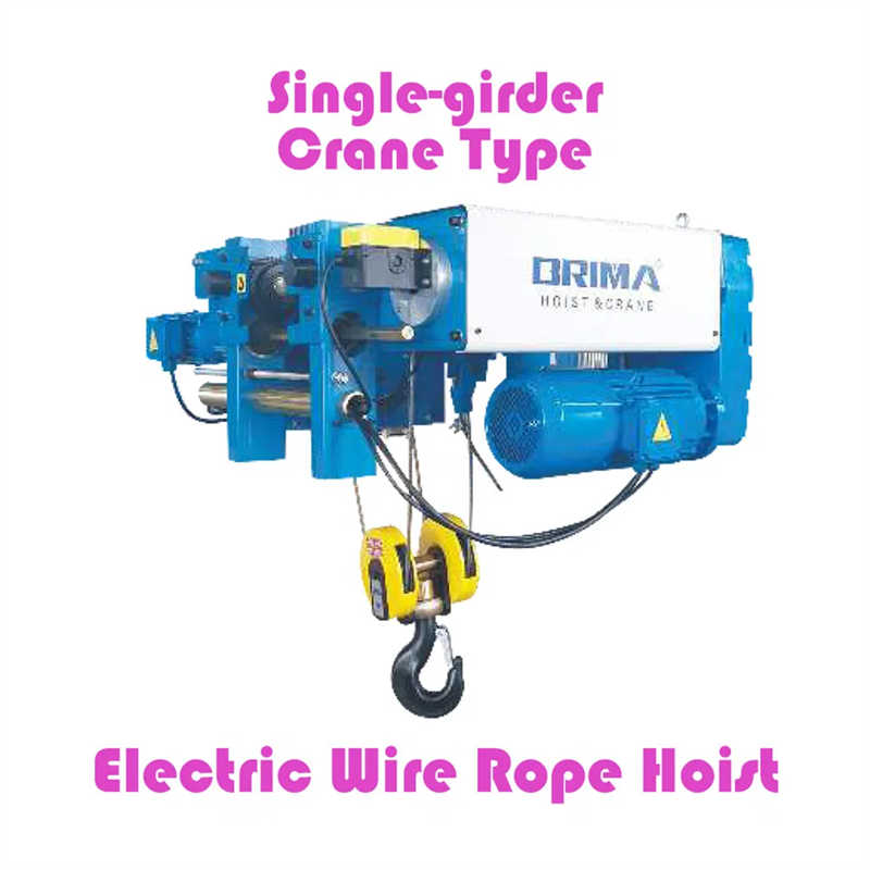 6.3t-6 European-Style Electric Wire Rope Hoist for Single Girder Crane