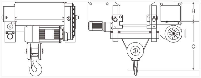 6.3t-6 European-Style Electric Wire Rope Hoist for Single Girder Crane