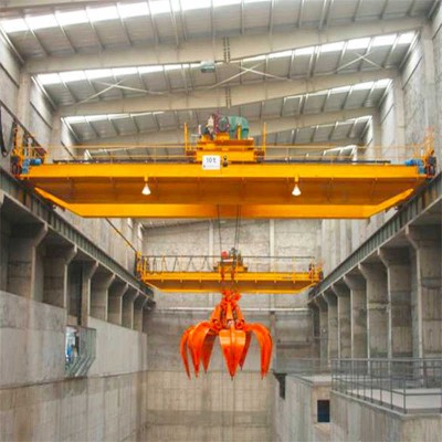 High-Efficiency 20 Ton Double Girder Grab Bucket Crane for Bulk Grain Handling