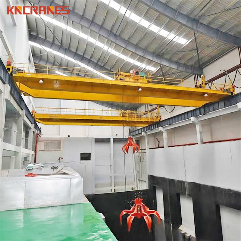 5-20 Ton Double Girder Grab Bucket Crane for Foundry Sand Handling