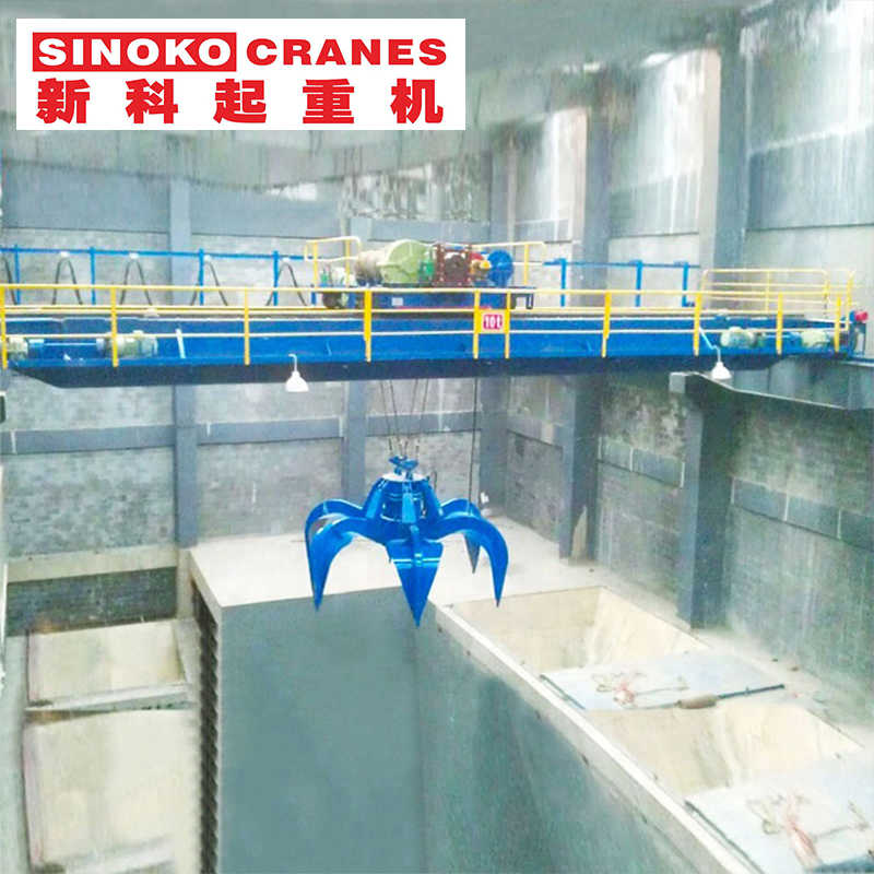 Double Girder Grab Bucket Overhead Crane with Remote Control