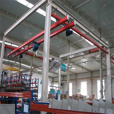 Modular 2 Ton Light Crane System for Ergonomic Workshop Assembly Stations