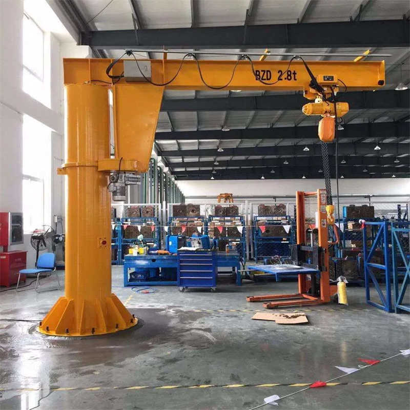 360° Rotating 800kg Pillar Mounted Jib Crane with Chain Hoist for Italy