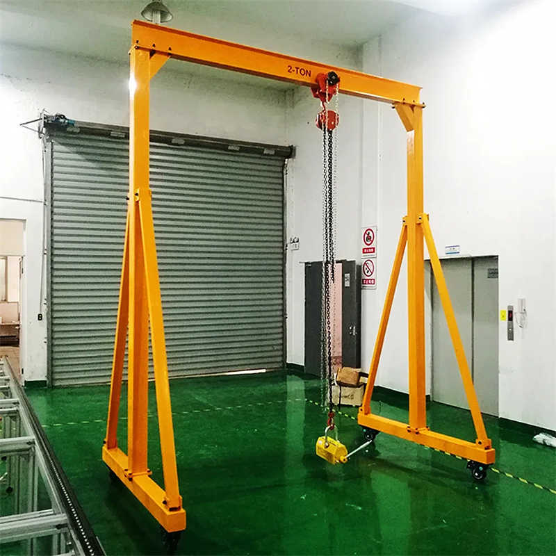 2ton Lifting Mobile Gantry Crane Factory Portable Gantry Crane with 4 Wheels