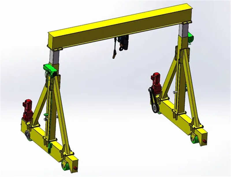 Aluminum Portable Gantry Crane 0.5 Ton Lightweight for Aviation Industry