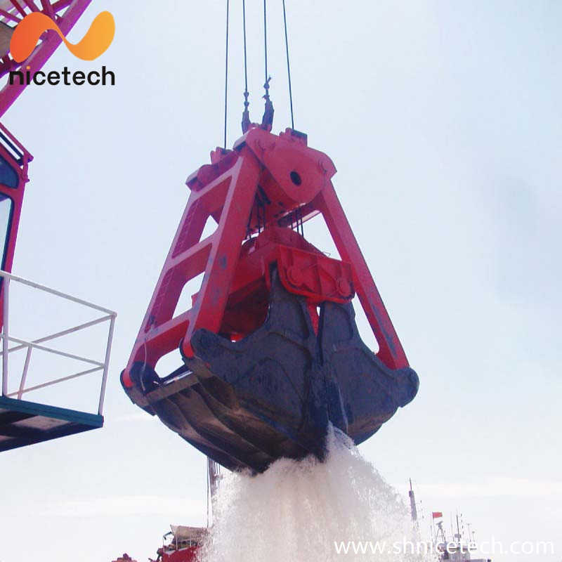 Four Rope Control mechanical Underwater Dreding Grab Bucket for Sludge Boat