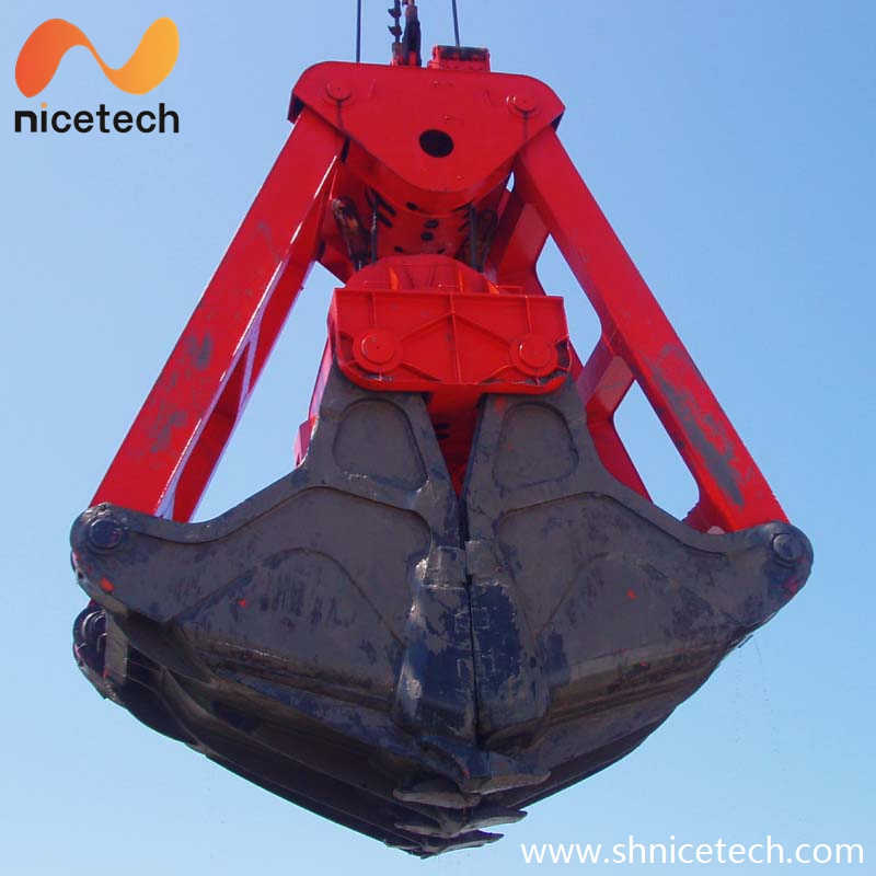Four Rope Control mechanical Underwater Dreding Grab Bucket for Sludge Boat