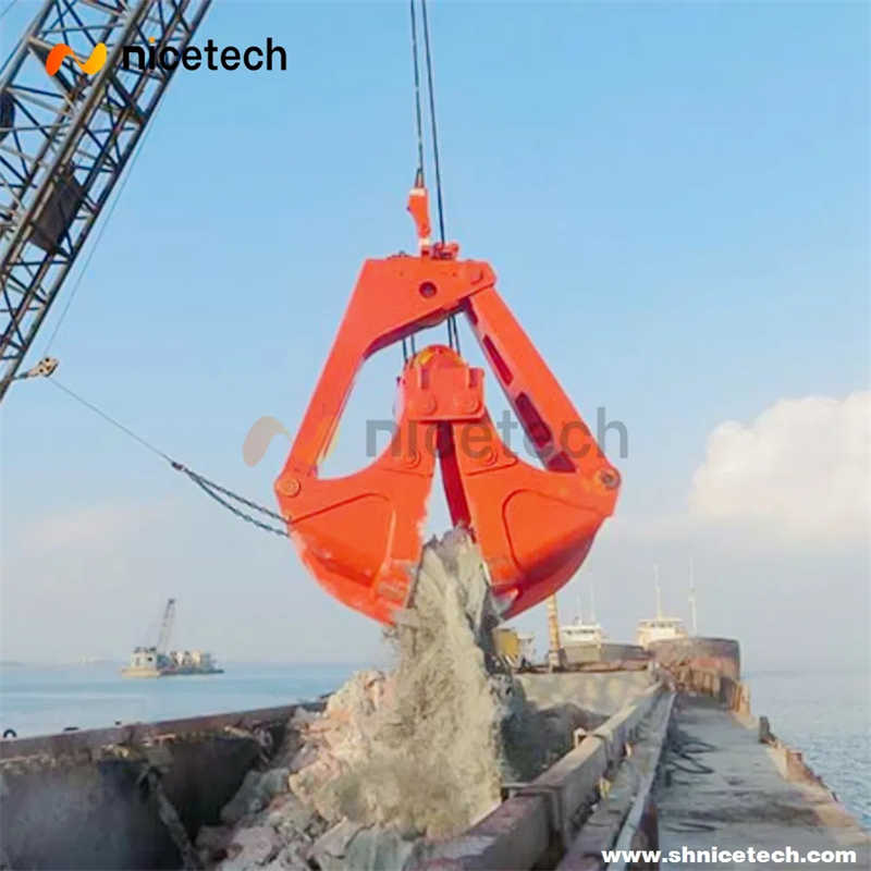 Rope Control Mechanical Type 8cbm Clamshell Dredging Grab