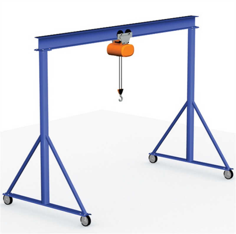 Compact Electric Gantry Crane with Hoist for Light Industrial Use