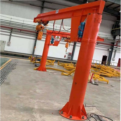 Low-Ceiling Workshop Floor Mounted Jib Crane with 180-360° Rotation