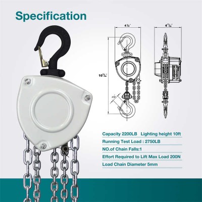 Versatile Manual Chain Block for Industrial, Construction, and Warehouse Lifting