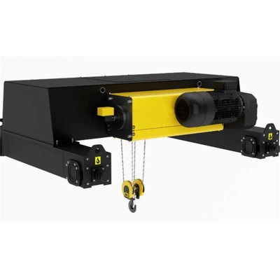 Space-Saving Double Girder Hoist Design for Maximum Hook Approach