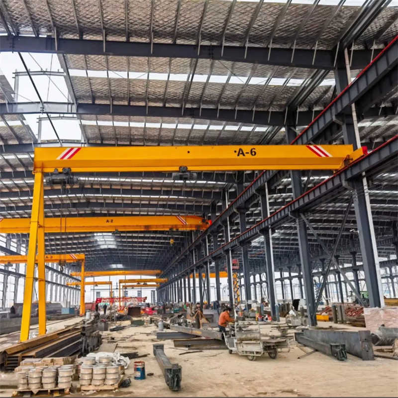 Heavy-Duty 20 Ton Semi Gantry Crane, 22m Span for Steel Structure Assembly