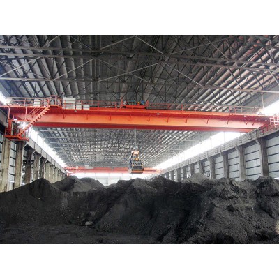 Double Girder Bridge Crane with Grapple for Scrap Metal & Recycling Yards