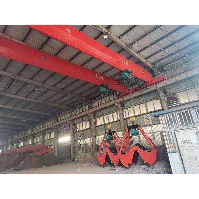 Bridge Crane with Clamshell Bucket for Precise Stockpile Forming & Reclaim