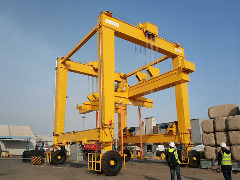 120T Rubber Tired Gantry Crane for India, 42m Span, A7 Class