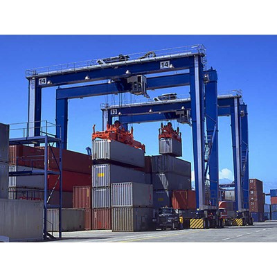 80T RTG Crane for Netherlands Port, 32m Span, Remote Control