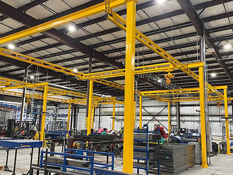 Malaysian Production Line 2 Ton Freestanding Crane with 9m Span