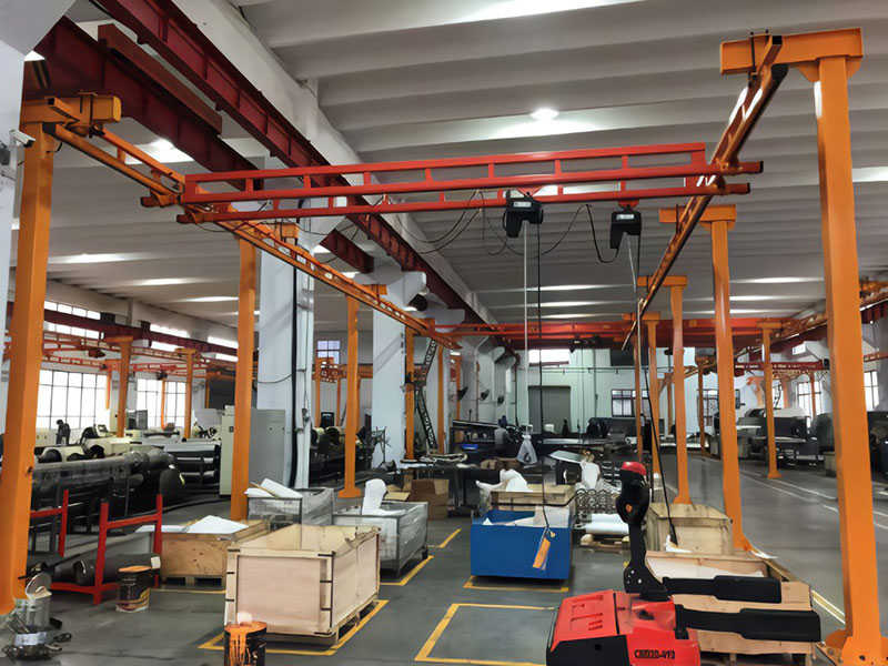 Malaysian Production Line 2 Ton Freestanding Crane with 9m Span