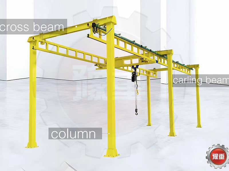 Philippines Assembly Workshop 1 Ton Freestanding Bridge Crane Solution