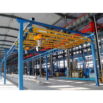 Malaysian Production Line 2 Ton Freestanding Crane with 9m Span