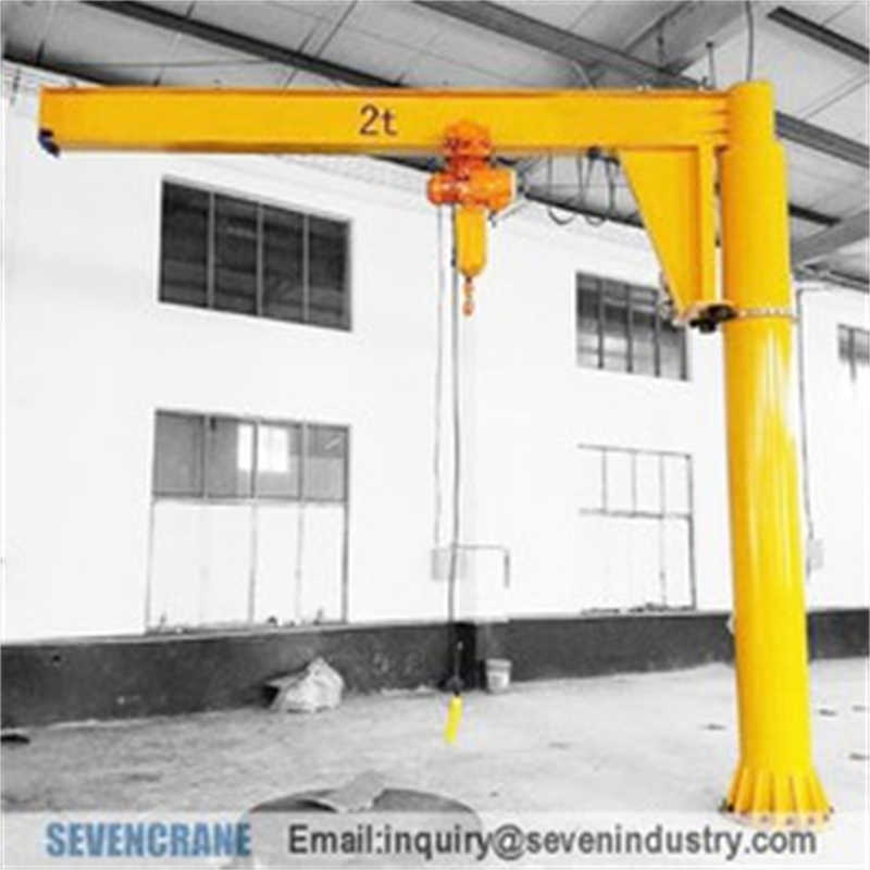 Versatile A3 Duty Jib Crane: Choose Wire Rope or Chain Hoist, 1-16t