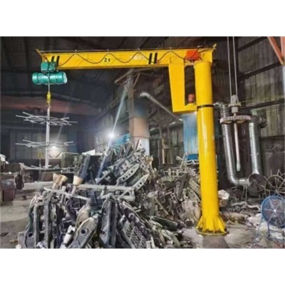 Economical pillar jib crane with 1 ton capacity and 4m reach.