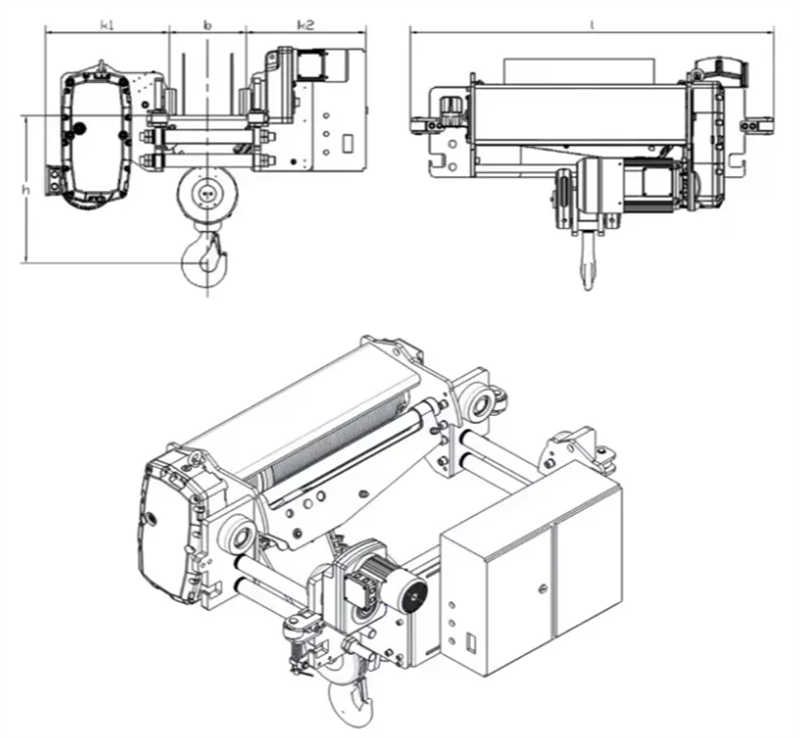 16 Ton Electric Hoist, 15m Lift, for Vietnamese Factory