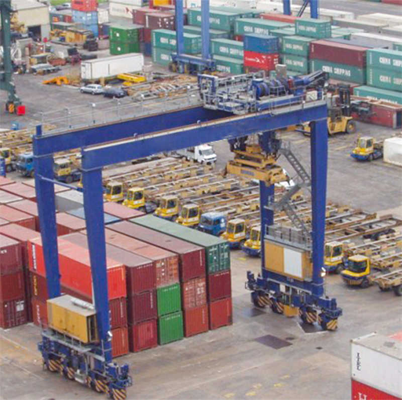 Corrosion Resistant 55 Ton RTG Crane for Coastal Brazil Ports