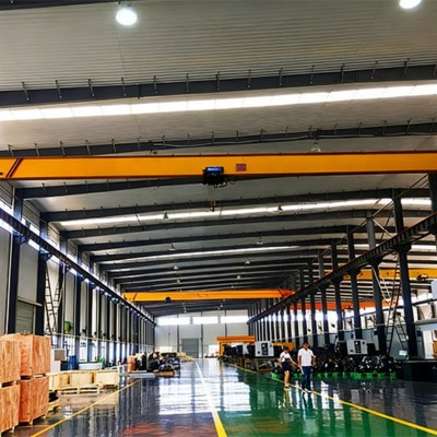 European Style Single Girder 5 Ton Overhead Crane with 20m Span and 12m Lift