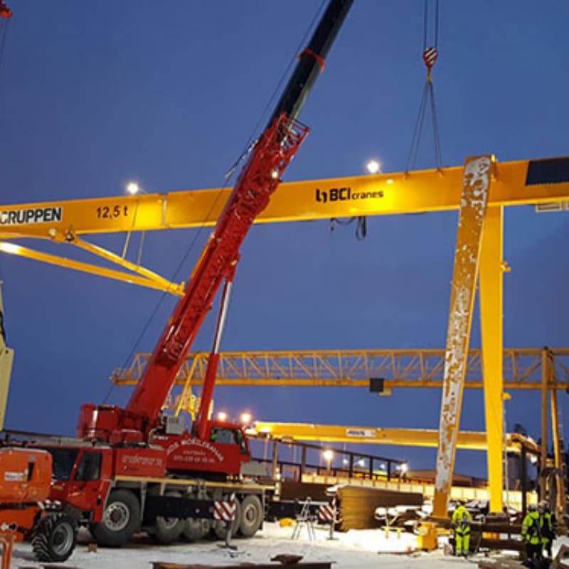 Heavy Duty 32 Ton European Gantry Crane with 30m Span for Yard Logistics