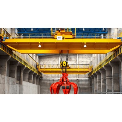 Grab overhead crane 5 ton 10.5m span 6m lift for Germany warehouse