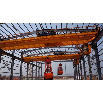Grab overhead crane 15 ton 20m span 12m lift for USA dock