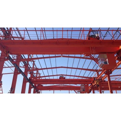 150 ton heavy double girder crane 315m span 18m lift Colombia