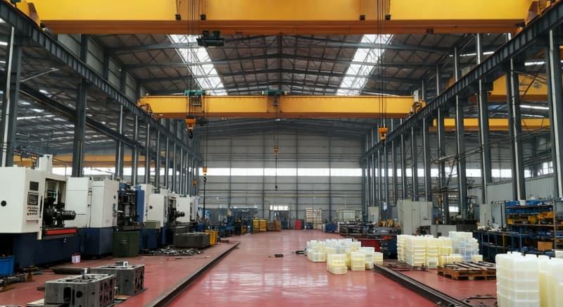Double girder overhead crane 75 ton 20m span 10m lift Brazil factory