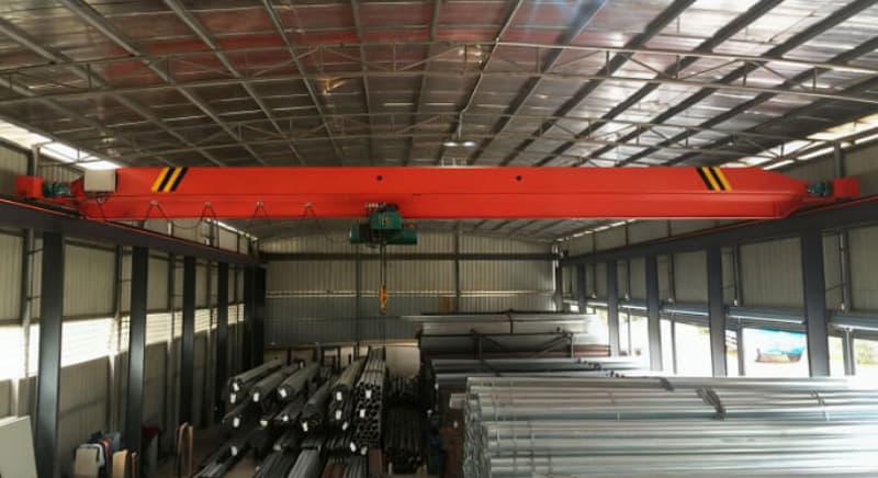 Low headroom single girder crane 2 ton 10m span 5m lift Chile