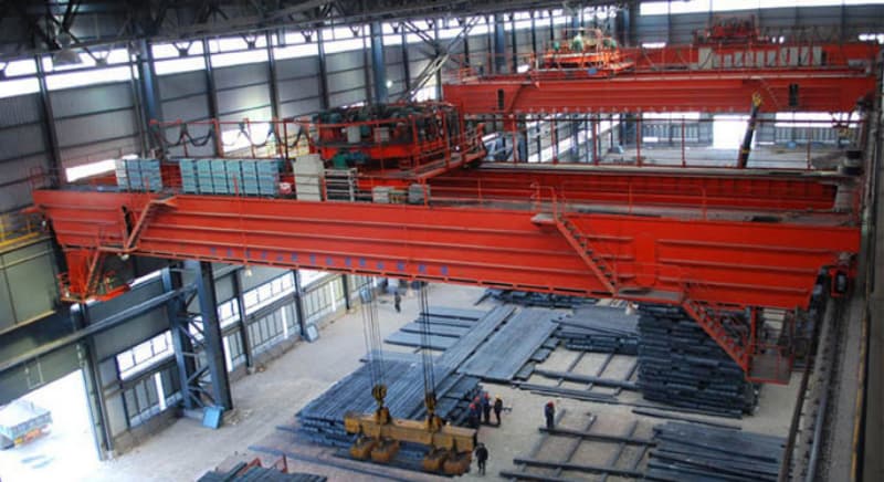 Electromagnetic Overhead Crane 5 Ton 12m Span 10m Lift Brazil Steel Yard