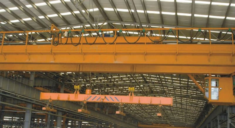 6 Ton Electromagnetic Crane 14m Span 10m Lift Peru Metal Workshop