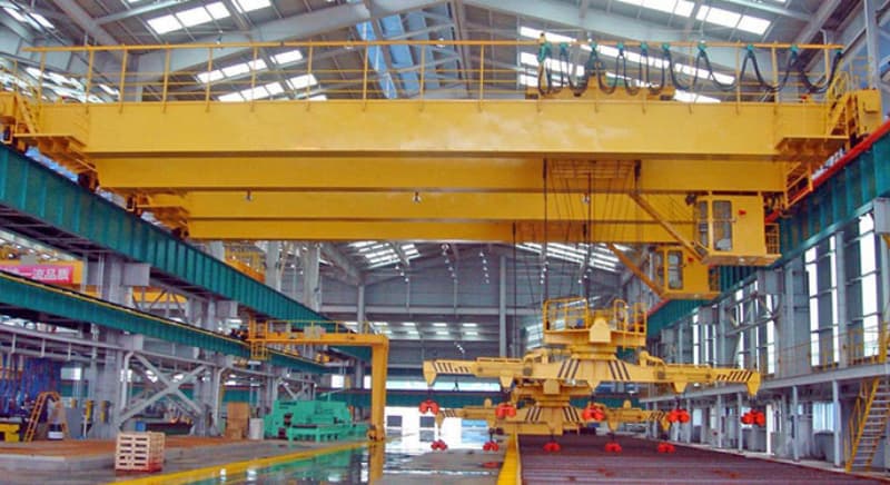 6 Ton Electromagnetic Crane 14m Span 10m Lift Peru Metal Workshop