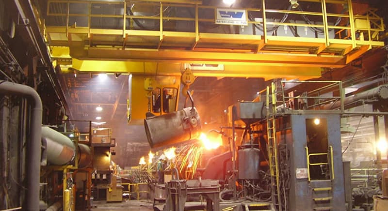 80 Ton Foundry Double Girder Crane 25m Span 16m Lift Chile