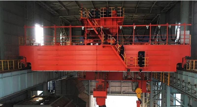 80 Ton Foundry Double Girder Crane 25m Span 16m Lift Chile