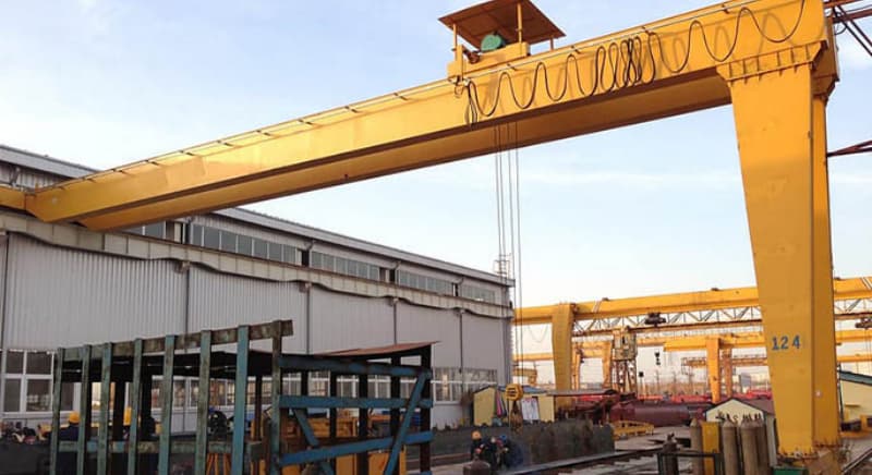Single girder semi gantry crane 6 ton 16m span 8m lift Vietnam factory
