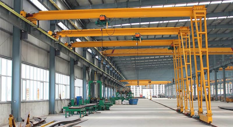 5 ton semi gantry crane 15m span 8m lift Thailand timber yard